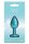NS Novelties Rear Assets Iridescent Teal Anal Plug Small blue