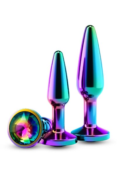 NS Novelties Chrome Aluminium Anal Plug Set of 2