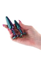 NS Novelties Chrome Aluminium Anal Plug Set of 2
