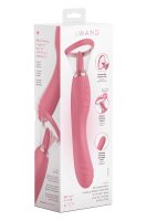 Le Wand Lick 3-1 Doppelseitiger Vibrator mit Zungenstimulator Rosa 26 cm Ø 4 cm