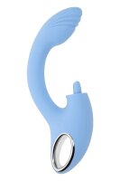 Evolved Playboy Sapphire Sky Dualer Vibrator mit Klitoris-Stimulator Blau 21,6 cm