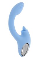 Evolved Playboy Sapphire Sky Dualer Vibrator mit Klitoris-Stimulator Blau 21,6 cm