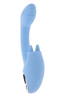 Evolved Playboy Sapphire Sky Dualer Vibrator mit Klitoris-Stimulator Blau 21,6 cm