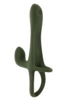 Evolved Strap Tap And Go Paarvibrator Grün 19,4 cm