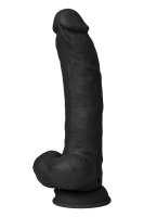 Shaft Modell C Realistischer Dildo mit Hoden und Vibration Schwarz 24,1 cm