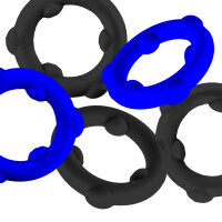 Oxballs GEARHEADS 5-Pack SPINNER Rings Blue / Black