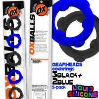 Oxballs GEARHEADS 5-Pack SPINNER Rings Blue / Black