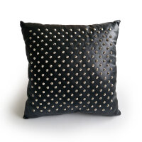 Black Label BDSM Cushion Studded Leather