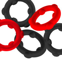 Oxballs GEARHEADS 5-Pack SPINNER Rings Red / Black