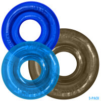 Oxballs RIMRINGZ Multi Size 3-Pack Cockrings Cool Blues