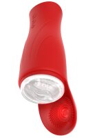 Hidden Desire Fusion X Super Suction Nutbuster Triple Masturbator Red