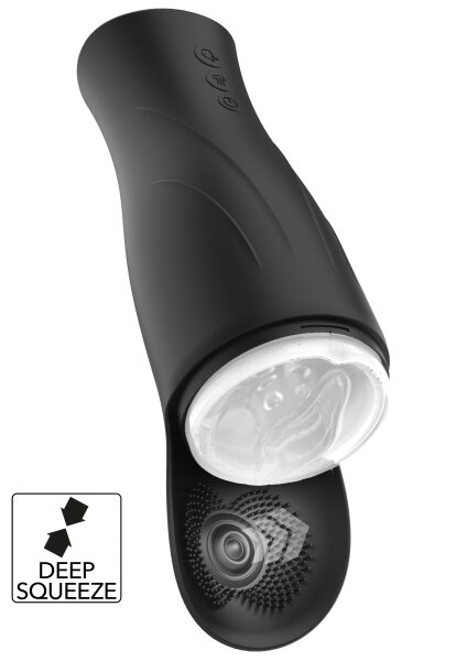 Hidden Desire Fusion X Deep Squeeze Nutbuster Triple Masturbator Black