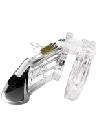 Hidden Desire Extreme Electro Penis Cage with Lock Transparent