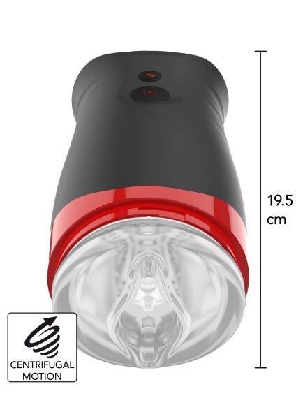 Hidden Desire Fusion X Quantum Cyclone Masturbator mit Vibration Schwarz