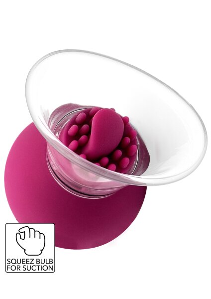 She.E.O Vibrating & Rotating Nipple & Clitoral Pump Purple Ø 6 cm