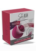 She.E.O Vibrating & Rotating Nipple & Clitoral Pump Purple Ø 6 cm