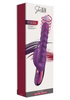 She.E.O. Swirl Rabbit Vibrator mit Stoßfunktion Lila 26 cm