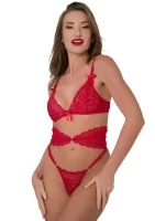 Daring Intimates Lace Dreams 3-piece Lingerie Set L-XL