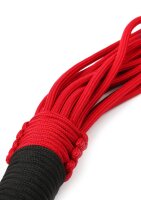 Taboom Knot Flogger Schwarz Rot