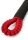 Taboom Knot Flogger Schwarz Rot