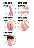 Hidden Desire Fuck Dolls Big Boner Billie Inflatable Doll mit Vibration Beige 145 cm