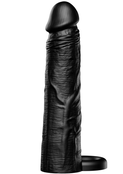 Hidden Desire Inferno Penis Sleeve Liquid Silicone Black 20 cm Ø 4 cm