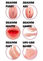 Hidden Desire Fuck Dolls Lusty Lola Aufblasbare Puppe Beige 145 cm