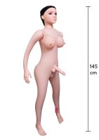 Hidden Desire Fuck Dolls Shemale Taylor Inflatable Doll with Vibration Beige 145 cm