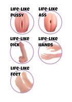 Hidden Desire Fuck Dolls Shemale Taylor Inflatable Doll with Vibration Beige 145 cm