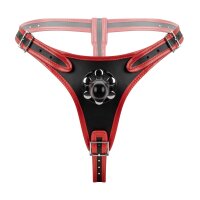 Easytoys Triple Dildo Strap-On Harness Mehrfarbig