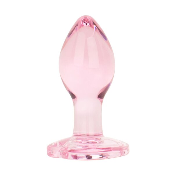 Easytoys Anal Plug aus Glas mit Herzbasis Rosa Ø 2,7 cm