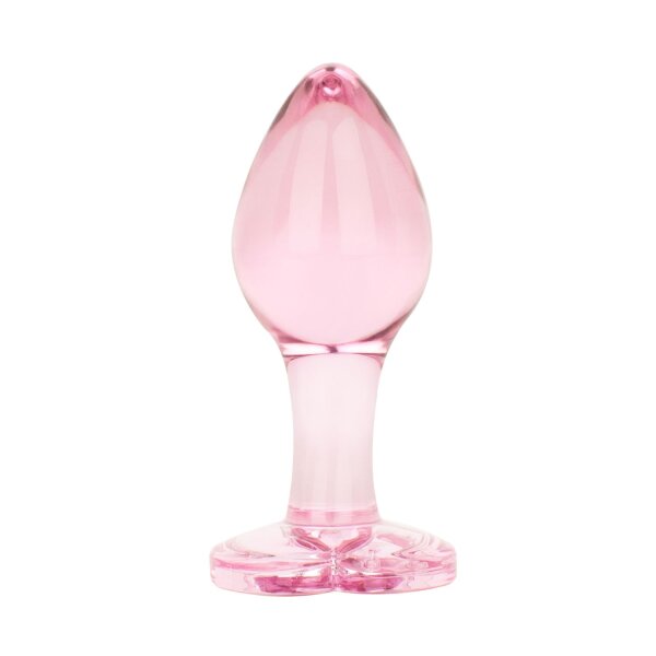 Easytoys Glass Anal Plug with Heart Base Pink Ø 3.8 cm