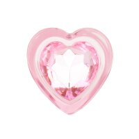 Easytoys Glass Anal Plug with Heart Base Pink Ø 3.8 cm