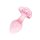 Easytoys Glass Anal Plug with Heart Base Pink Ø 3.8 cm