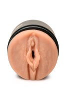 XR Brands Double Shot Mini Ass and Vagina Masturbator Beige