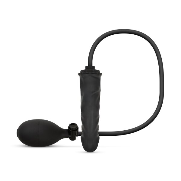 Easytoys Inflatable Dildo with Pump Black 14.5 cm Ø 3.4 cm