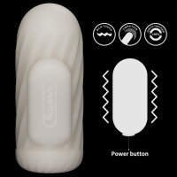 LoveToy Knights Ring Vibrating Dual Purpose Sleeve Spiral White