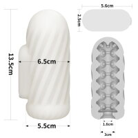 LoveToy Knights Ring Vibrating Dual Purpose Sleeve Spiral White