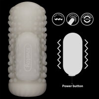 LoveToy Knights Ring Vibrating Dual Purpose Sleeve Drip White