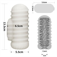 LoveToy Knights Ring Vibrating Dual Purpose Sleeve Wavy White