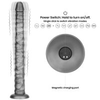 LoveToy King Sized Vibrating Vibrax Slider 40,5cm Silver