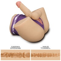 LoveToy Streetgirls Dual Motor Sensation Pulse with Dildo - Nude