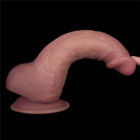 LoveToy - Power Cock 21,5cm - Vibrating Dual Desinty - Nude
