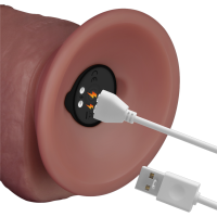 LoveToy - Power Cock 21,5cm - Vibrating Dual Desinty - Nude