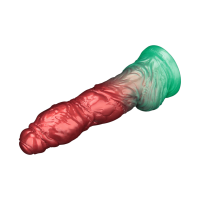 LoveToy Dual Density  Inflatable Dildo 10" / 25 cm Red/Green