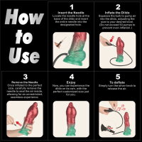 LoveToy Dual Density  Inflatable Dildo 10" / 25 cm Red/Green