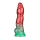 LoveToy Dual Density  Inflatable Dildo 10" / 25 cm Red/Green