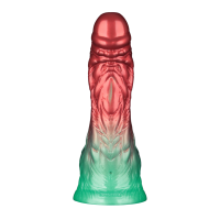 LoveToy Dual Density Inflatable Dildo 8" / 20 cm Red/Green