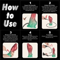 LoveToy Dual Density Inflatable Dildo 8" / 20 cm Red/Green