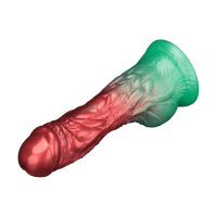 LoveToy Dual Density Inflatable Dildo 8" / 20 cm Red/Green
